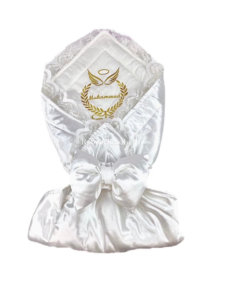 Satin Swaddle - White