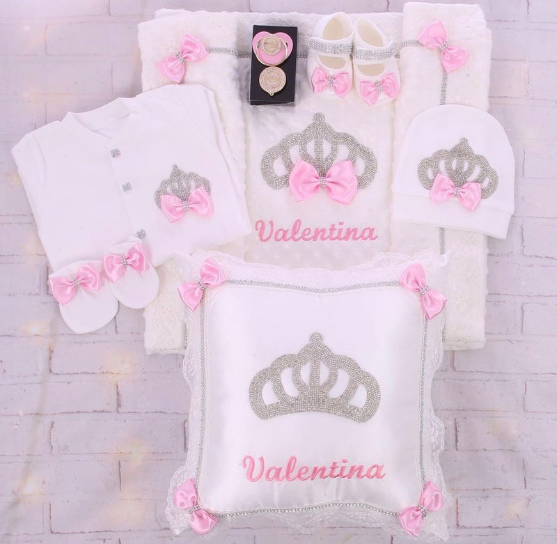 8pcs Princess Crown Set - Pink