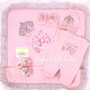 5pcs Princess Crown Velvet Set - Blush