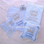 7pcs HRH Crown Baby Set - Light Blue