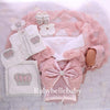 8pcs HRH Crown Bling Baby Gift Set - Blush Pink