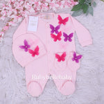 3pcs 3D Butterfly Princess Set - Pink