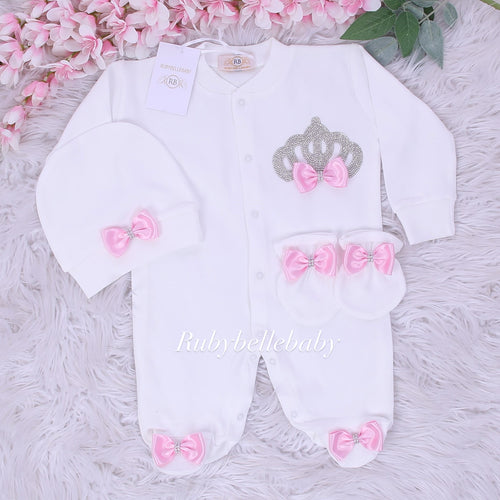 3pcs Princess Crown Set - Pink