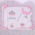 4pcs Princess Crown Summer Set - Pink