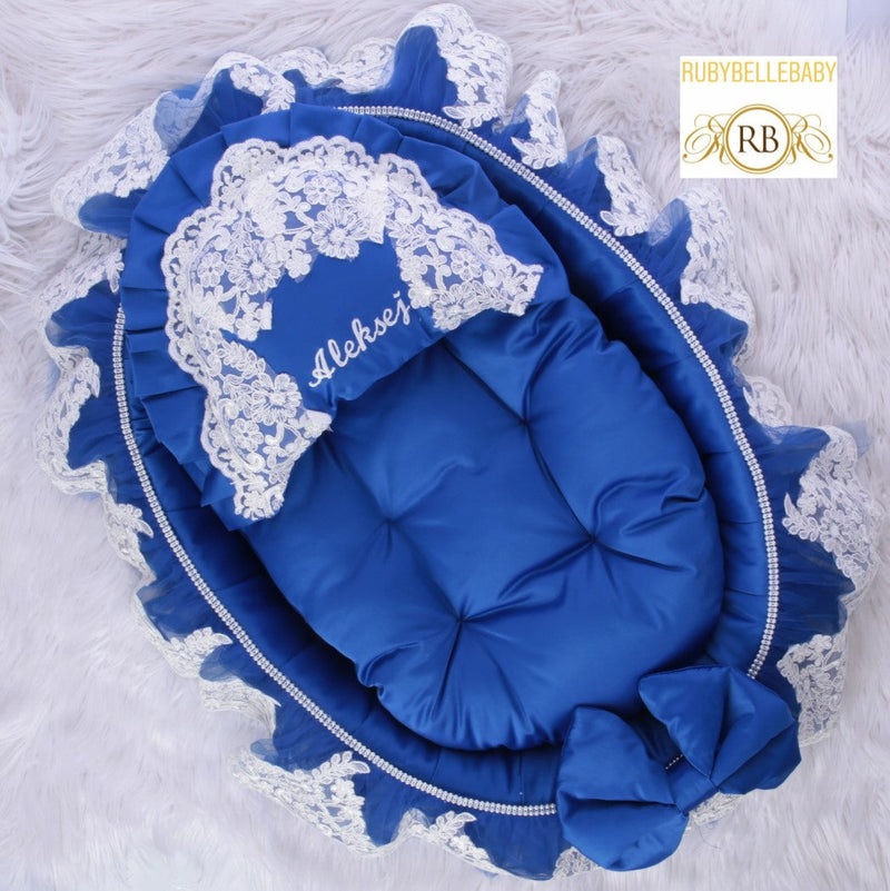 Daniel Deluxe Baby Nest - Royal Blue
