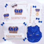 7pcs HRH Crown Lion Design Set - Royal Blue/Gold