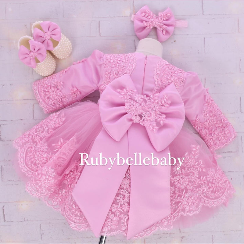 Millie Lace Dress Set - Pink