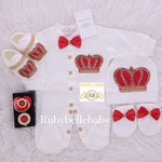 6pcs HRH Crown Set with Pacifier Set - More Color