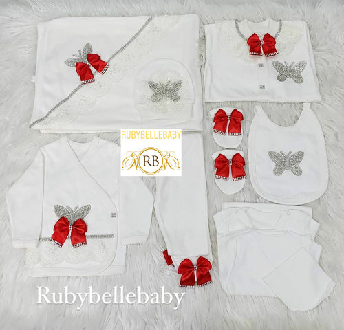 10pcs Butterfly Set - Red