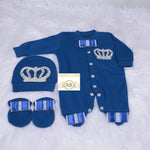 3pcs HRH Crown Set - Blue