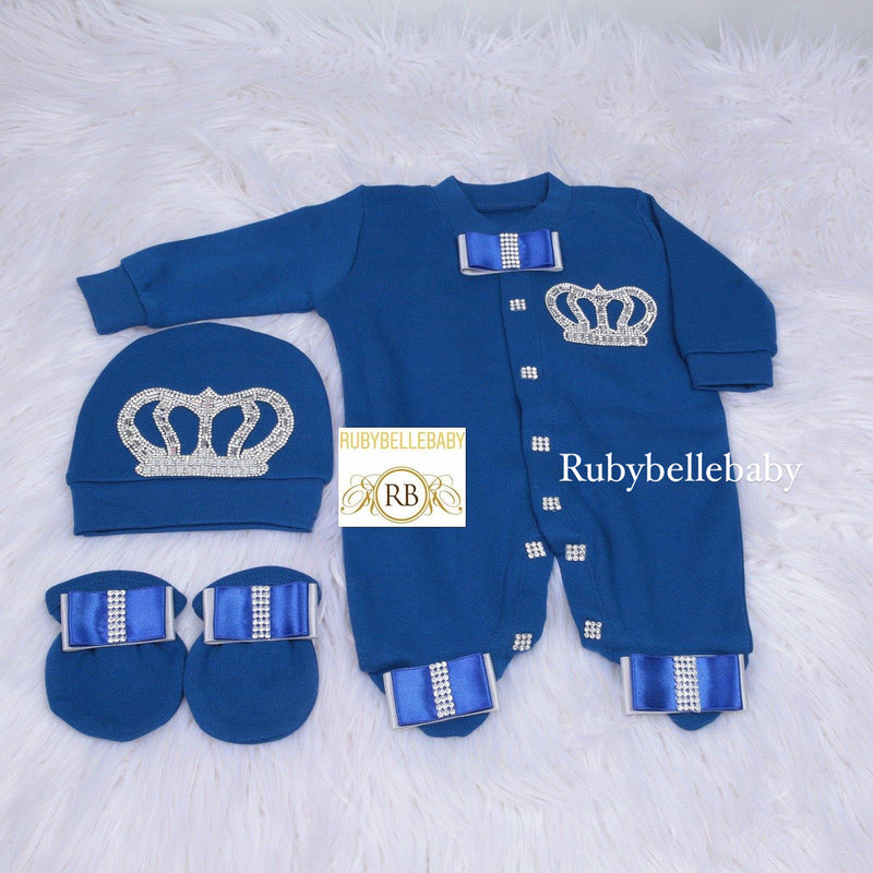 3pcs HRH Crown Set - Blue