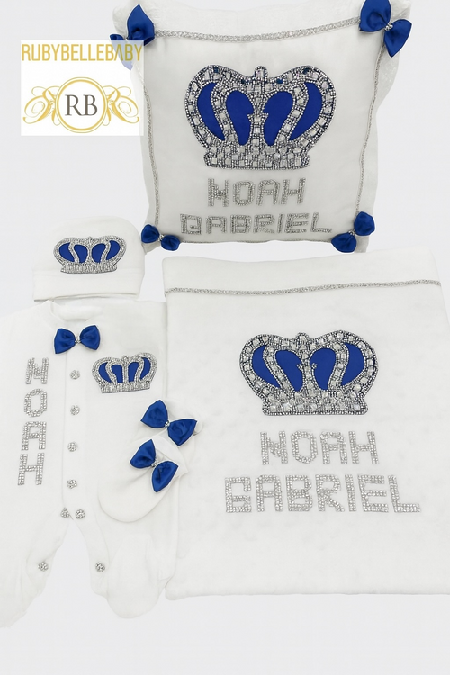 5pcs HRH Crown Set - Blue/Silver or Gold