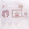 6pcs Jeweled Blanket Set - Blush