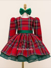 Classic Red Plaid Holiday Dress – Festive Christmas Girls Party Dress