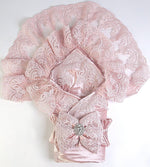 Luxury Velour Feather Lace Swaddle - More Colors