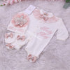 3pcs Jewel Crown Baby Girl Embroidery Set -  Blush