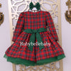Classic Red Plaid Holiday Dress – Festive Christmas Girls Party Dress