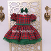 Classic Red Plaid Holiday Dress – Festive Christmas Girls Party Dress