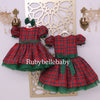 Classic Red Plaid Holiday Dress – Festive Christmas Girls Party Dress