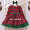 Classic Red Plaid Holiday Dress – Festive Christmas Girls Party Dress