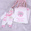 4pcs Baby Girl Jeweled Crown Set - Pink