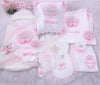 11pcs Jeweled Crown Embroidery Baby Girl Set - More Colors