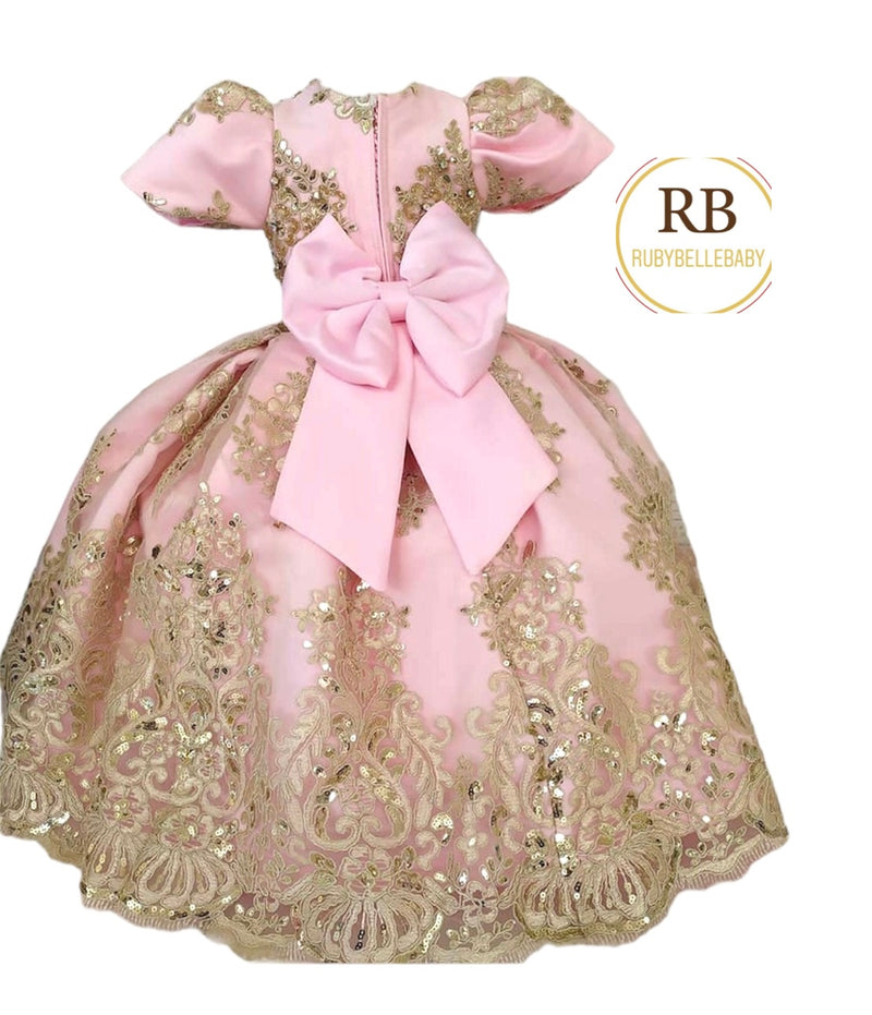 Quinn Ball gown Dress - Pink RUBYBELLEBABY Quinn Ball gown Dress - Pink RUBYBELLEBABY