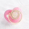 Initial Bling Baby Pacifier Set - Pink