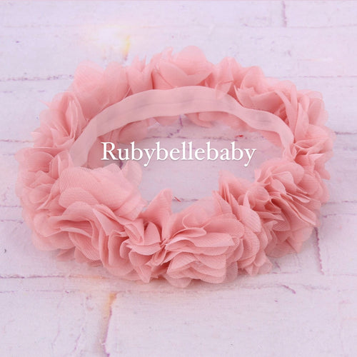 Double Roses style baby hair band - More Colors