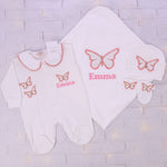 4pcs Bling Butterfly Blanket Set - Pink