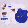 6pcs Baby Boy Tuxedo Set - Royal Blue/Gold