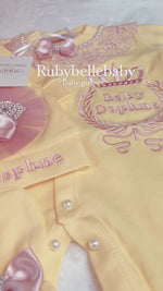 3pcs Jeweled Set -  Yellow/Blush
