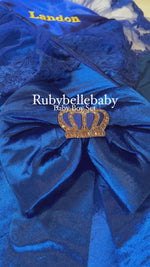 6pcs HRH Crown Luxury Swaddle Set - Navy Blue