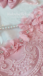 5pcs Dainty Daisy Rosy Shoulders Dress and Swaddle Set - Blush