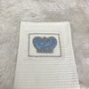 Royal Crown Wool Blanket - Blue