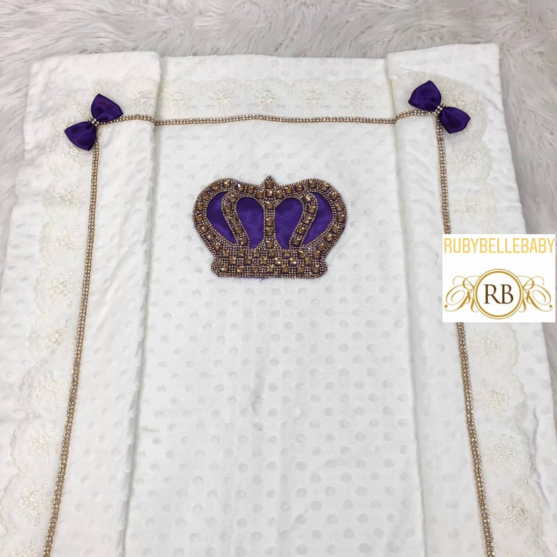 Bubble Crown Prince Blanket - Purple/Gold - RUBYBELLEBABY
