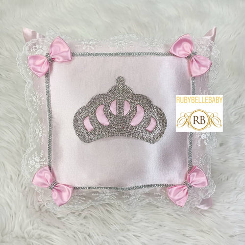 Princess Crown Baby Pillow - Pink - RUBYBELLEBABY