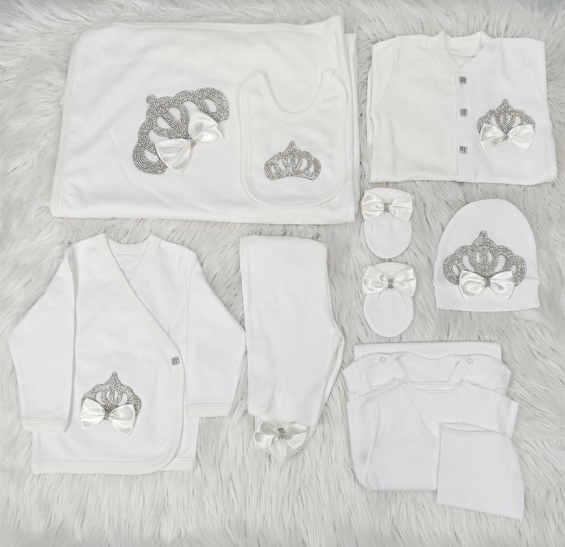 10pcs Princess Crown Set - White