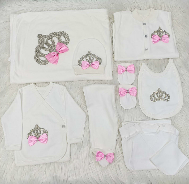 10pcs Princess Crown Set - Pink
