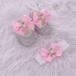Bling Baby Teddy Shoes Set - Pink