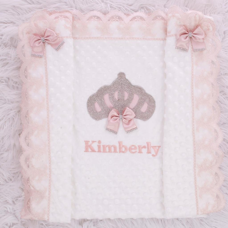Luxury Bling Baby Princess Crown Blanket - Blush