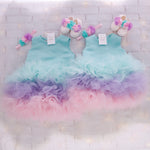 Kimona Girls Ruffle Dress Set -Mint/Pink