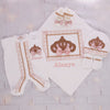 5pcs Princess Crown Velvet Set - Blush/Gold