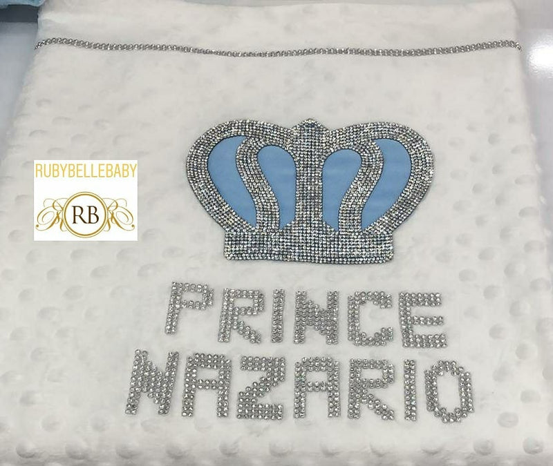 Royal Crown Blanket - Light Blue