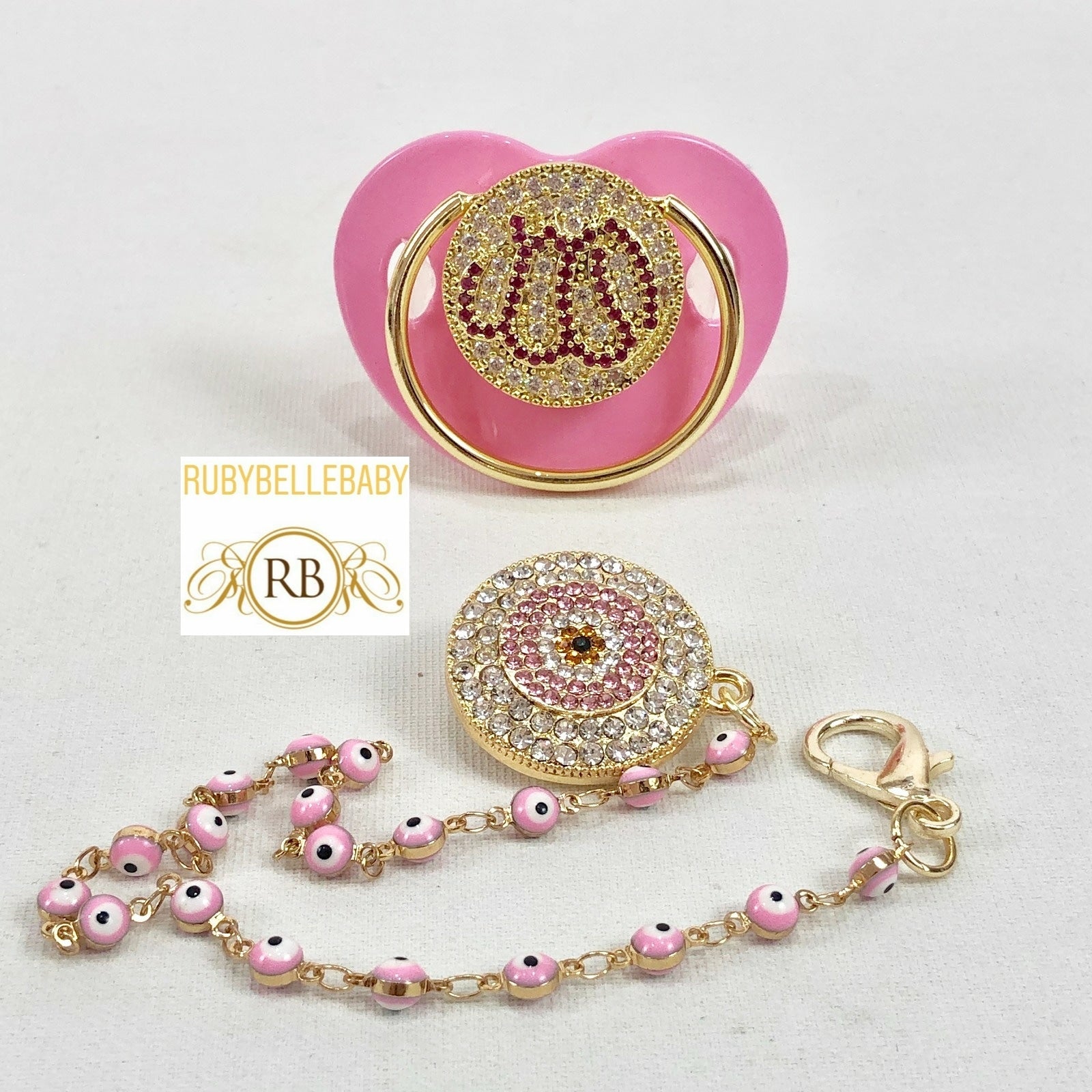 Bling Baby Pacifier Set – RUBYBELLEBABY