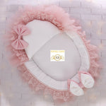 Avery Mae Baby Nest - White/Blush