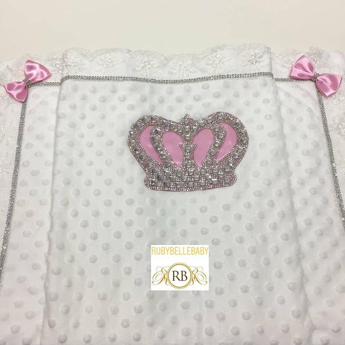 Bubble Crown Princess Blanket - Pink - RUBYBELLEBABY