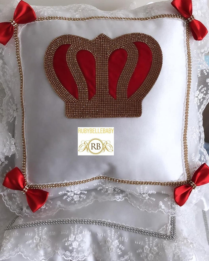 Royal Crown Pillow - Red/Gold