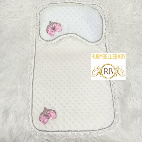 Princess Crown Mat & Pillow - Pink - RUBYBELLEBABY
