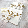 4pcs Angel Wing Embriodery Set Gold - RUBYBELLEBABY